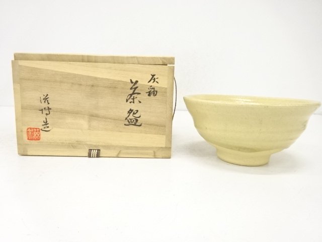JAPANESE TEA CEREMONY / TEA BOWL CHAWAN / GLAY GLAZE / ARTISAN WORK